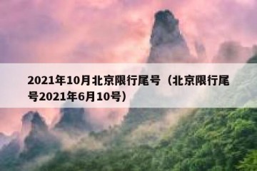 2021年10月北京限行尾号（北京限行尾号2021年6月10号）