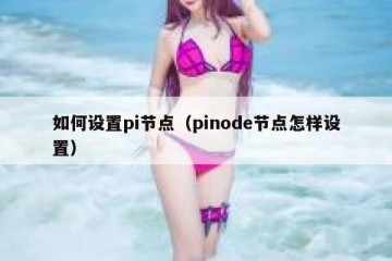 如何设置pi节点（pinode节点怎样设置）