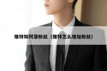推特如何涨粉丝（推特怎么增加粉丝）