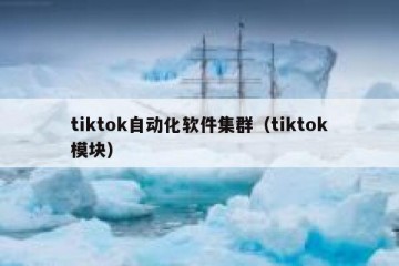 tiktok自动化软件集群（tiktok模块）