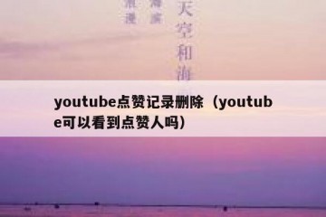 youtube点赞记录删除（youtube可以看到点赞人吗）