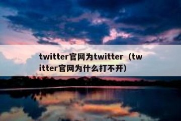 twitter官网为twitter（twitter官网为什么打不开）