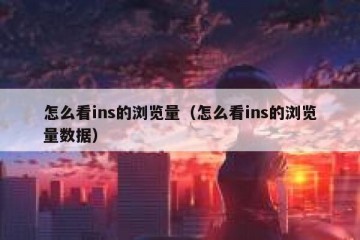 怎么看ins的浏览量（怎么看ins的浏览量数据）