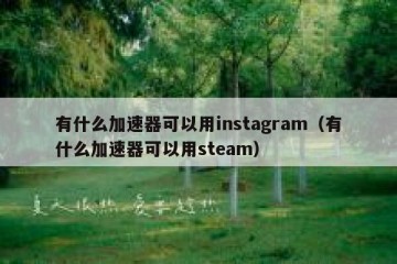 有什么加速器可以用instagram（有什么加速器可以用steam）
