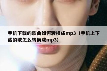 手机下载的歌曲如何转换成mp3（手机上下载的歌怎么转换成mp3）