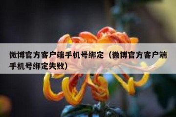 微博官方客户端手机号绑定（微博官方客户端手机号绑定失败）
