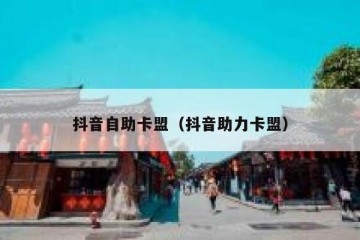 抖音自助卡盟（抖音助力卡盟）