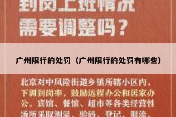 广州限行的处罚（广州限行的处罚有哪些）