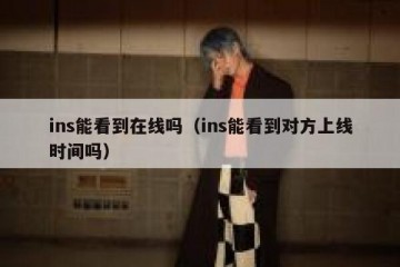 ins能看到在线吗（ins能看到对方上线时间吗）