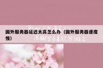 国外服务器延迟太高怎么办（国外服务器速度慢）