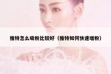 推特怎么吸粉比较好（推特如何快速增粉）