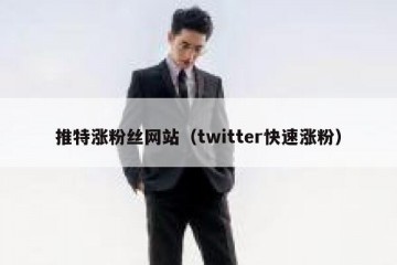 推特涨粉丝网站（twitter快速涨粉）