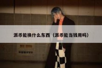 派币能换什么东西（派币能当钱用吗）