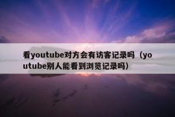 看youtube对方会有访客记录吗（youtube别人能看到浏览记录吗）