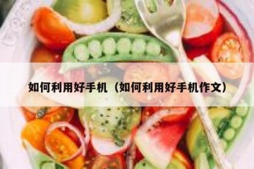 如何利用好手机（如何利用好手机作文）