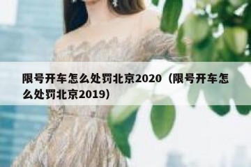 限号开车怎么处罚北京2020（限号开车怎么处罚北京2019）