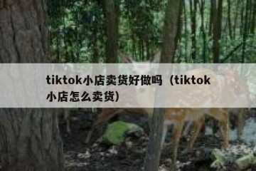 tiktok小店卖货好做吗（tiktok小店怎么卖货）
