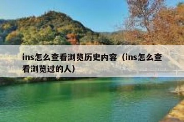 ins怎么查看浏览历史内容（ins怎么查看浏览过的人）