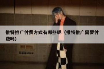 推特推广付费方式有哪些呢（推特推广需要付费吗）
