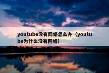 youtube没有网络怎么办（youtube为什么没有网络）