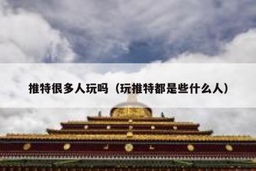 推特很多人玩吗（玩推特都是些什么人）
