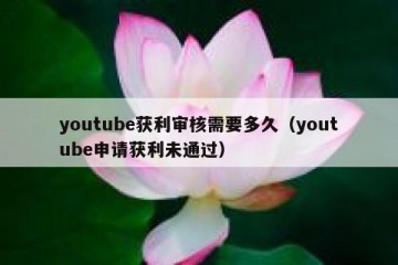 youtube获利审核需要多久（youtube申请获利未通过）
