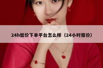 24h低价下单平台怎么样（24小时报价）
