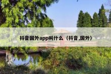 抖音国外app叫什么（抖音,国外）