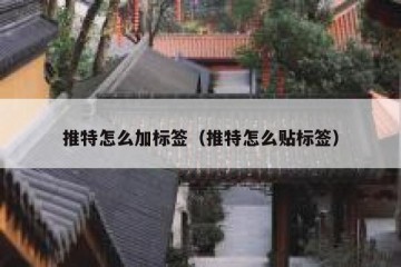 推特怎么加标签（推特怎么贴标签）