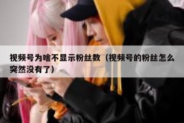 视频号为啥不显示粉丝数（视频号的粉丝怎么突然没有了）