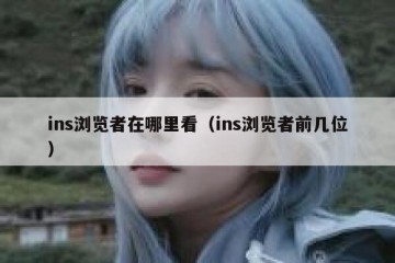ins浏览者在哪里看（ins浏览者前几位）