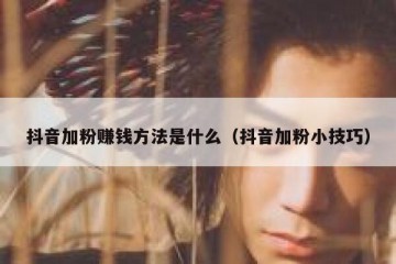 抖音加粉赚钱方法是什么（抖音加粉小技巧）