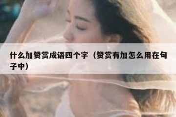 什么加赞赏成语四个字（赞赏有加怎么用在句子中）