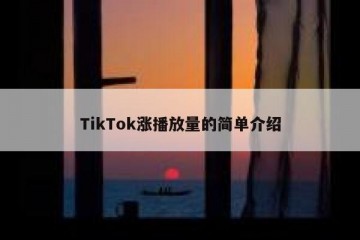 TikTok涨播放量的简单介绍