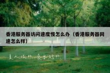 香港服务器访问速度慢怎么办（香港服务器网速怎么样）