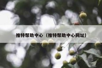 推特帮助中心（推特帮助中心网址）