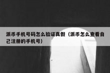 派币手机号码怎么验证真假（派币怎么查看自己注册的手机号）