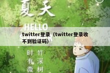 twitter登录（twitter登录收不到验证码）