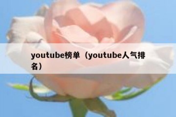 youtube榜单（youtube人气排名）