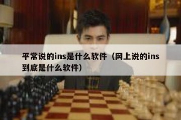 平常说的ins是什么软件（网上说的ins到底是什么软件）