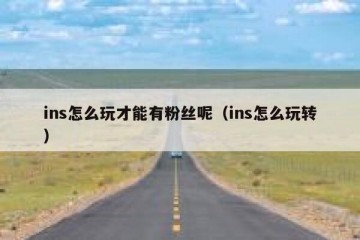 ins怎么玩才能有粉丝呢（ins怎么玩转）