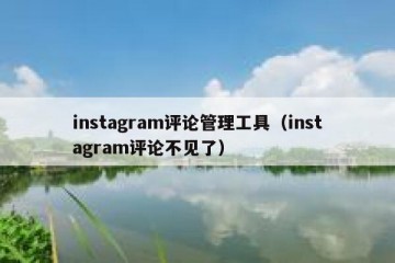 instagram评论管理工具（instagram评论不见了）