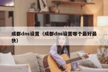 成都dns设置（成都dns设置哪个最好最快）