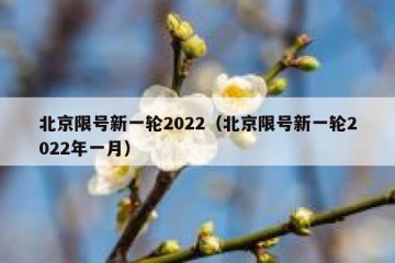北京限号新一轮2022（北京限号新一轮2022年一月）