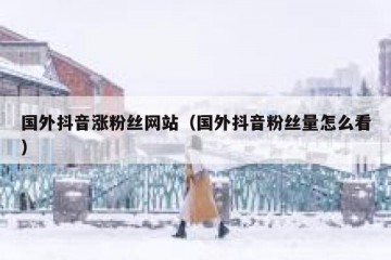 国外抖音涨粉丝网站（国外抖音粉丝量怎么看）