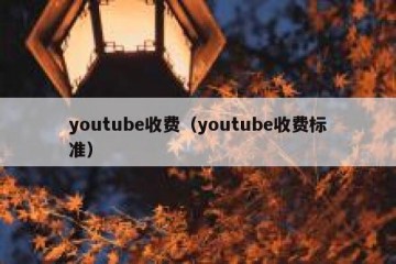 youtube收费（youtube收费标准）