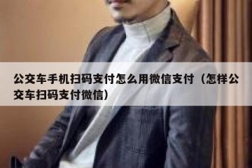 公交车手机扫码支付怎么用微信支付（怎样公交车扫码支付微信）
