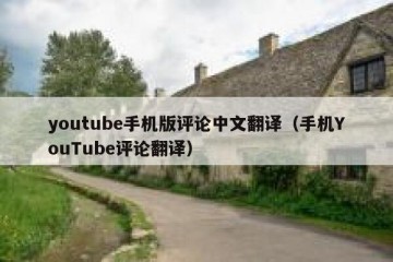 youtube手机版评论中文翻译（手机YouTube评论翻译）