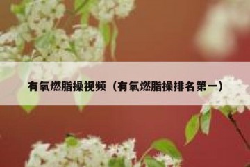 有氧燃脂操视频（有氧燃脂操排名第一）