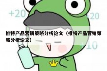 推特产品营销策略分析论文（推特产品营销策略分析论文）